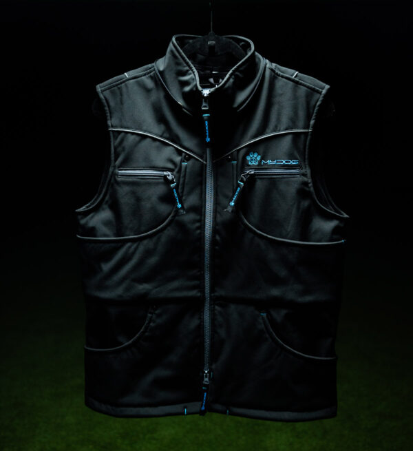 Dog training vest with pockets for treats and gear